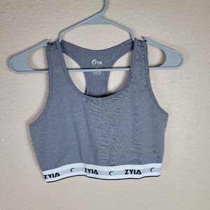 Zyia Active Sports Bra Womens Sz Small Gray